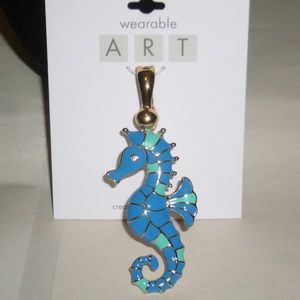 COPY - Wearable Art Embellished Seahorse Necklace Enhancer